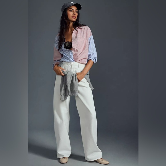 Anthropologie Tops - Maeve The Bennet Mixed Stripe Buttondown